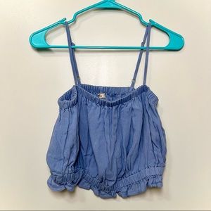 2 for $20 Hollister Blue Chiffon Crop Top